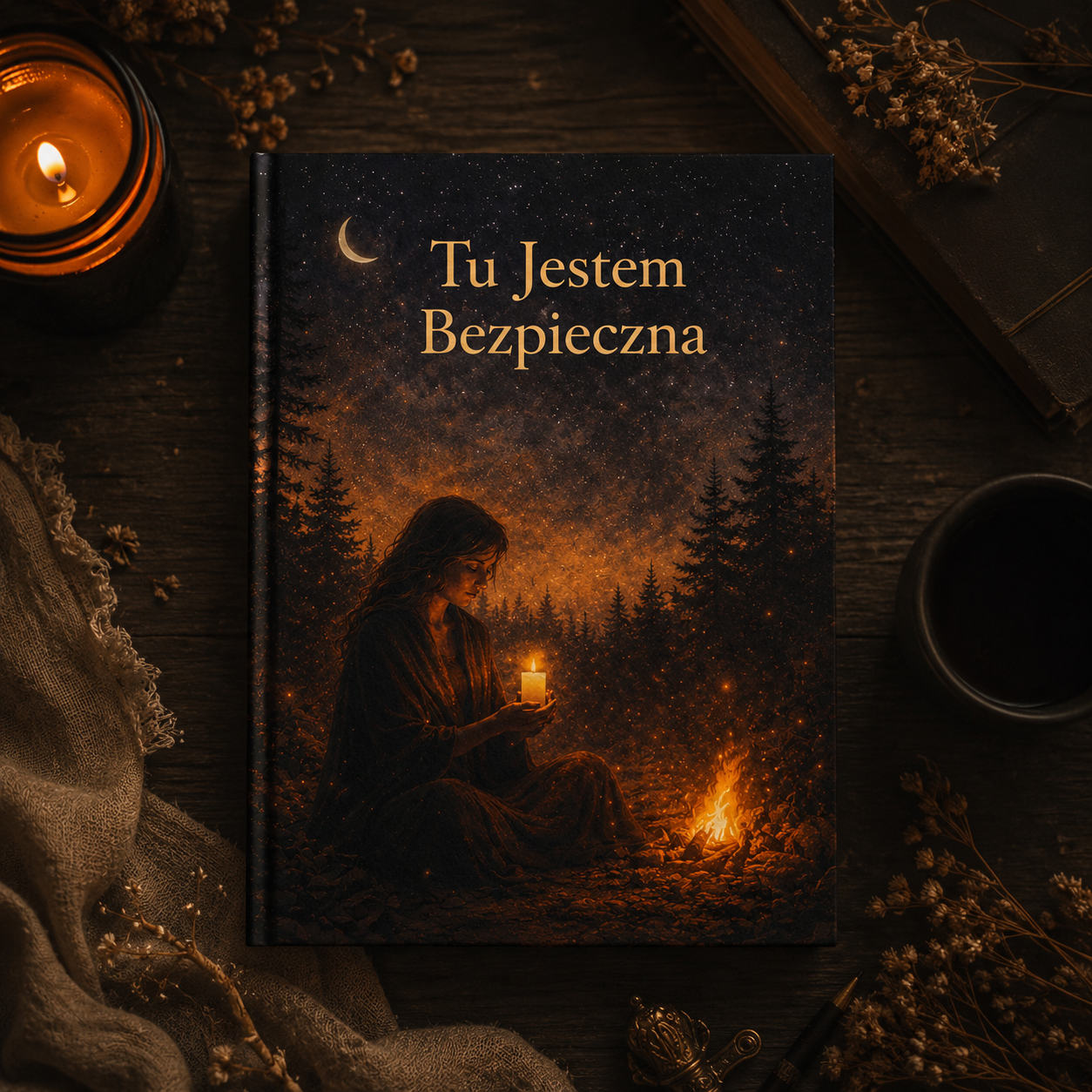 Tu Jestem Bezpieczna: Pamiętnik ukojenia, spokoju i czułego powrotu do siebie