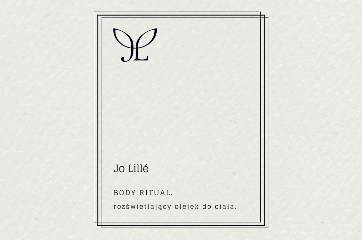 Rozświetlający olejek do ciała Jo Lillé Body Ritual z drobinkami, naturalne oleje roślinne, efekt promiennej i wygładzonej skóry