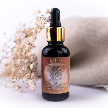 Dotyk Słońca – naturalne serum do twarzy z witaminą C Jo Lillé, rozświetlające i odżywcze, z olejkami roślinnymi i squalanem