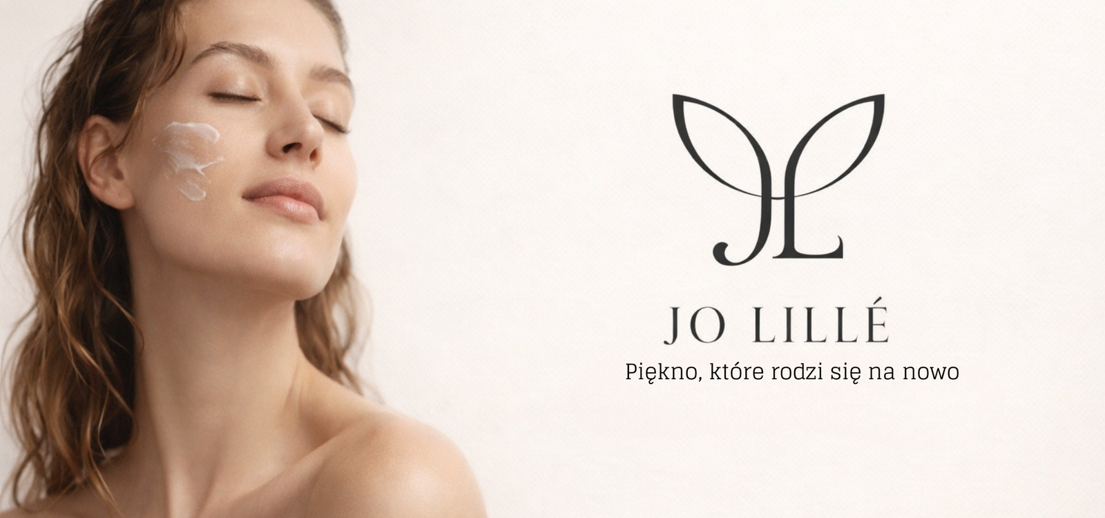 Jo Lillé nowe logo na eleganckim tle, rebranding marki kosmetycznej premium